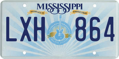 MS license plate LXH864