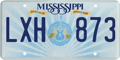 MS license plate LXH873