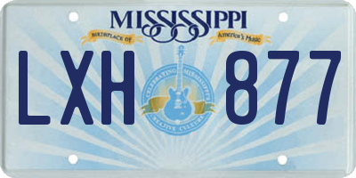 MS license plate LXH877