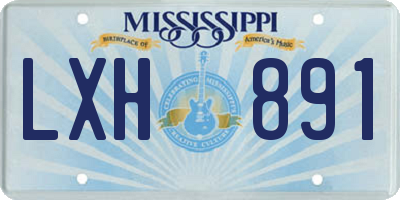 MS license plate LXH891