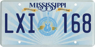 MS license plate LXI168