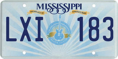 MS license plate LXI183