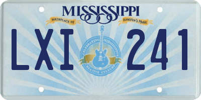 MS license plate LXI241