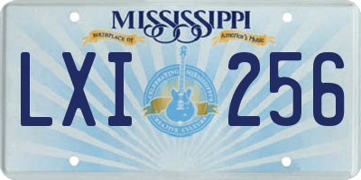 MS license plate LXI256