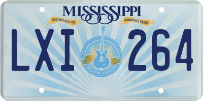 MS license plate LXI264