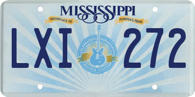MS license plate LXI272