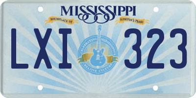 MS license plate LXI323