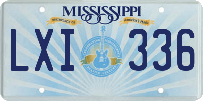 MS license plate LXI336