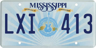 MS license plate LXI413