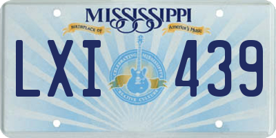 MS license plate LXI439