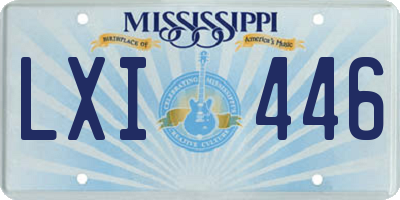 MS license plate LXI446