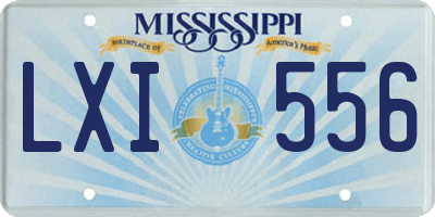 MS license plate LXI556