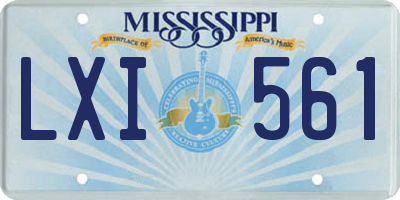 MS license plate LXI561