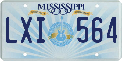 MS license plate LXI564