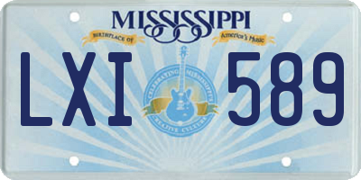 MS license plate LXI589