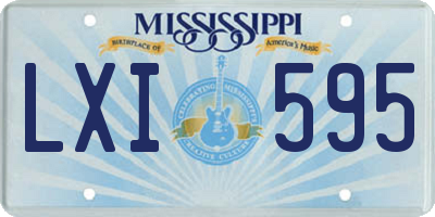 MS license plate LXI595