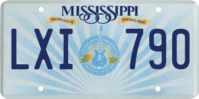 MS license plate LXI790
