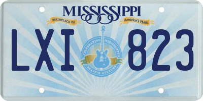 MS license plate LXI823