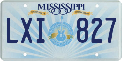 MS license plate LXI827
