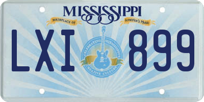 MS license plate LXI899