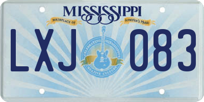 MS license plate LXJ083