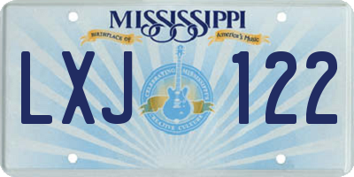 MS license plate LXJ122