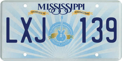 MS license plate LXJ139