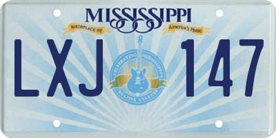 MS license plate LXJ147