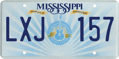 MS license plate LXJ157