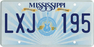 MS license plate LXJ195
