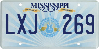 MS license plate LXJ269