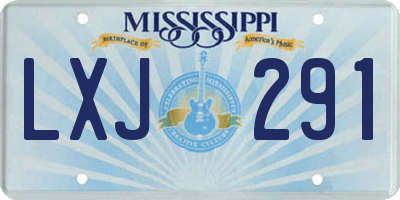 MS license plate LXJ291