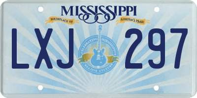MS license plate LXJ297