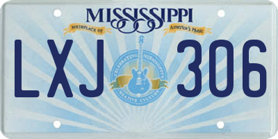 MS license plate LXJ306