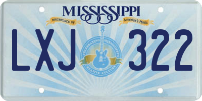 MS license plate LXJ322