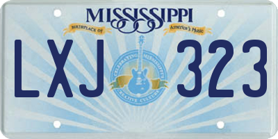 MS license plate LXJ323