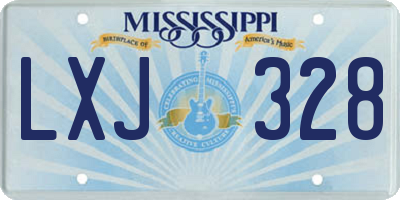 MS license plate LXJ328