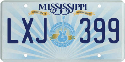 MS license plate LXJ399