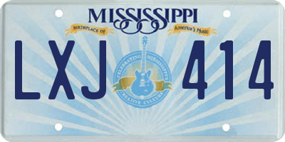 MS license plate LXJ414