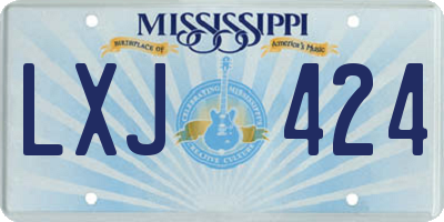 MS license plate LXJ424