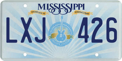 MS license plate LXJ426