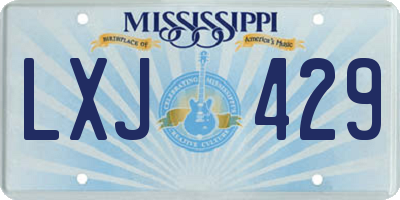 MS license plate LXJ429