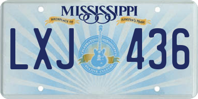 MS license plate LXJ436