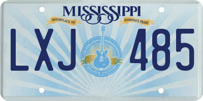 MS license plate LXJ485