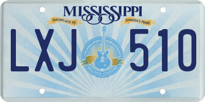 MS license plate LXJ510