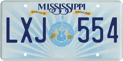 MS license plate LXJ554