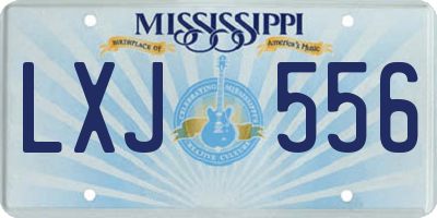 MS license plate LXJ556
