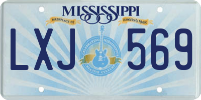 MS license plate LXJ569