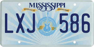 MS license plate LXJ586