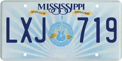 MS license plate LXJ719